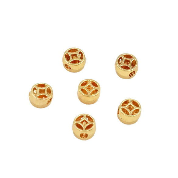 Copper Jewelry Accessories Electroplated Woven Tassel Bead Bracelet Necklace Diy Handmade