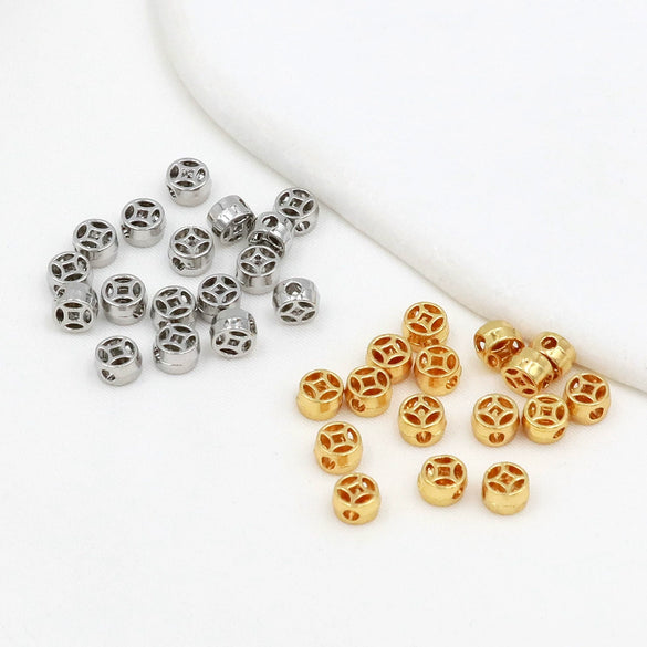 Copper Jewelry Accessories Electroplated Woven Tassel Bead Bracelet Necklace Diy Handmade