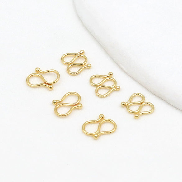 Copper Jewelry Accessories 18K Goldplated Handmade Versatile Bracelet Necklace Ending Connector With Buckle