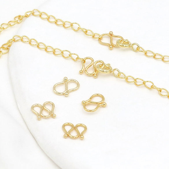 Copper Jewelry Accessories 18K Goldplated Handmade Versatile Bracelet Necklace Ending Connector With Buckle