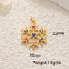 Copper Jewelry Accessories Mini Christmas Pendant With Dripping Oil Elk Snowman Bell And Flower Cartoon Characters