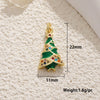 Copper Jewelry Accessories Mini Christmas Pendant With Dripping Oil Elk Snowman Bell And Flower Cartoon Characters