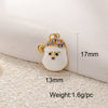 Copper Jewelry Accessories Mini Christmas Pendant With Dripping Oil Elk Snowman Bell And Flower Cartoon Characters