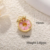 Copper Jewelry Accessories Pendant Exquisite Oil Dripping Candy Cake Dessert Donut Ice Cream Mushroom Shaped Electroplated