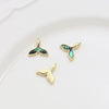 Copper Jewelry Accessories With Abalone Fritillaria Love Man Fish Tail Pendant Diy Handmade Gold Color Electroplated