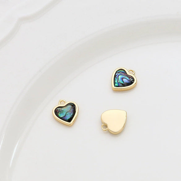 Copper Jewelry Accessories With Abalone Fritillaria Love Man Fish Tail Pendant Diy Handmade Gold Color Electroplated