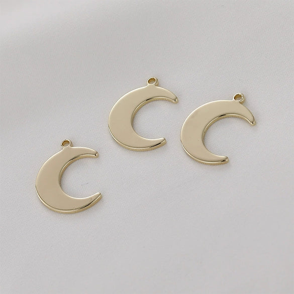 Copper Jewelry Accessories With Electroplated Gold And Moon Design