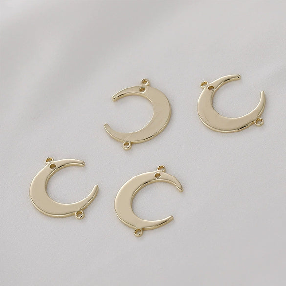 Copper Jewelry Accessories With Electroplated Gold And Moon Design
