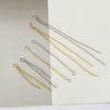 Copper Jewelry Accessories With Gold Peas Tassel Pendant And Double Hanging Chain Electroplated