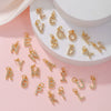 Copper Jewelry Accessories With Goldplated Electroplating Micro Inlaid Zircon And Letter Design