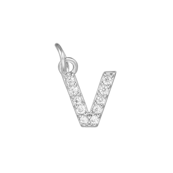 Copper Jewelry Accessories With Goldplated Electroplating Micro Inlaid Zircon And Letter Design