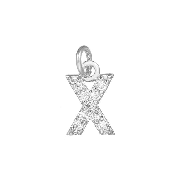 Copper Jewelry Accessories With Goldplated Electroplating Micro Inlaid Zircon And Letter Design