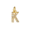Copper Jewelry Accessories With Goldplated Electroplating Micro Inlaid Zircon And Letter Design