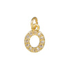 Copper Jewelry Accessories With Goldplated Electroplating Micro Inlaid Zircon And Letter Design