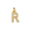 Copper Jewelry Accessories With Goldplated Electroplating Micro Inlaid Zircon And Letter Design