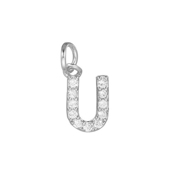 Copper Jewelry Accessories With Goldplated Electroplating Micro Inlaid Zircon And Letter Design