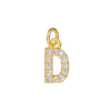 Copper Jewelry Accessories With Goldplated Electroplating Micro Inlaid Zircon And Letter Design