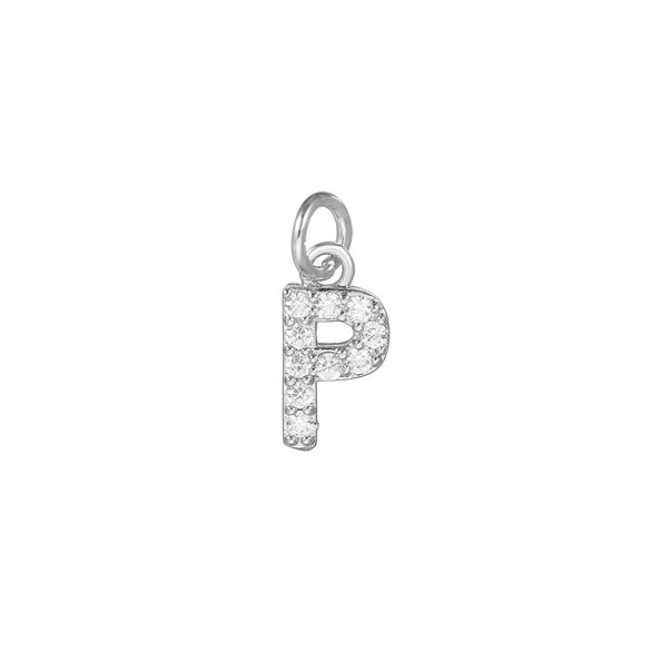 Copper Jewelry Accessories With Goldplated Electroplating Micro Inlaid Zircon And Letter Design