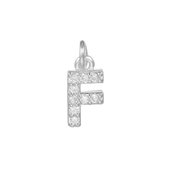 Copper Jewelry Accessories With Goldplated Electroplating Micro Inlaid Zircon And Letter Design