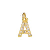 Copper Jewelry Accessories With Goldplated Electroplating Micro Inlaid Zircon And Letter Design