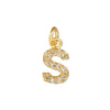Copper Jewelry Accessories With Goldplated Electroplating Micro Inlaid Zircon And Letter Design