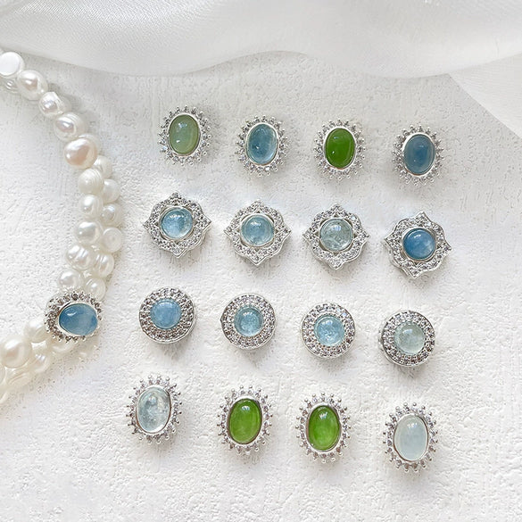 Copper Jewelry Beads Electroplated Line Pattern Double Hole Spacer For Diy Bracelet Necklace