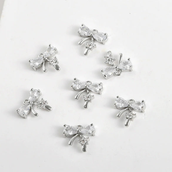 Copper Jewelry Electroplated Butterfly Flower Pendant Bracelet Necklace Earrings Accessories