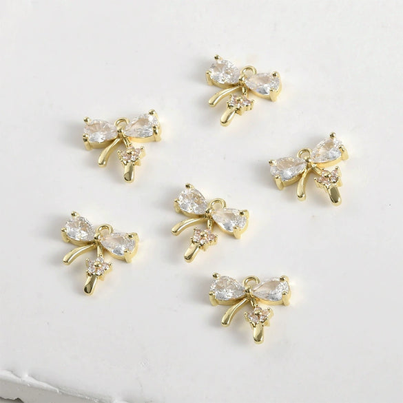 Copper Jewelry Electroplated Butterfly Flower Pendant Bracelet Necklace Earrings Accessories