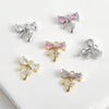 Copper Jewelry Electroplated Butterfly Flower Pendant Bracelet Necklace Earrings Accessories