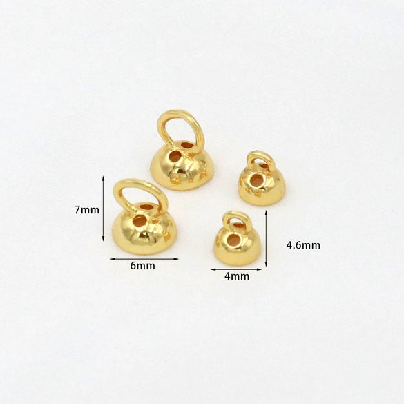 Copper Jewelry Electroplating Versatile Colorretaining Pearl Cap Closing Button For Bracelet Necklace Connection