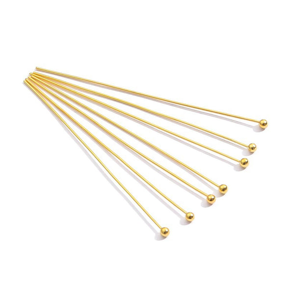 Copper Jewelry Making Materials For Handmade Headwear Hairpin Accessories Earrings Necklace With Electroplating Process And Round Ball Needle Style