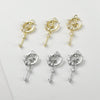Copper Jewelry With Moon Star Inlaid Zircon Electroplated Pendant Accessories