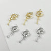 Copper Jewelry With Moon Star Inlaid Zircon Electroplated Pendant Accessories