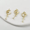 Copper Jewelry With Moon Star Inlaid Zircon Electroplated Pendant Accessories
