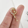 Copper Jewelry With Moon Star Inlaid Zircon Electroplated Pendant Accessories