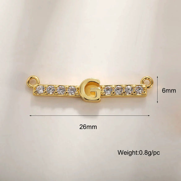 Copper Jewelry With Zircon Inlaid Letters Numbers Text Style Double Hanging Bracelet Necklace