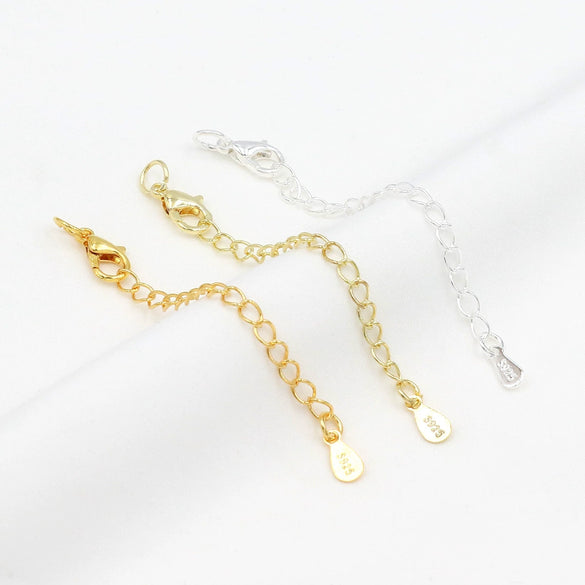 Copper 18K Gold Plated Lobster Buckle With Extended Chain And 14K Gold Tail Chain Handmade Necklace Coil Accessories