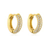 Copper 18K Gold Plated Microinlaid Zircon Geometric Women's Earrings