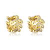 Copper 18K Gold Plated Microinlaid Zircon Geometric Women's Earrings
