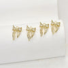 Copper 14K Gold Plated Mini Zircon Ribbon Bow Shape Jewelry Pendant Accessories
