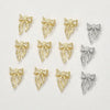 Copper 14K Gold Plated Mini Zircon Ribbon Bow Shape Jewelry Pendant Accessories