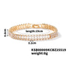 Copper K Gold Plated Rhodium Plated Inlay Lattice Zircon Bracelets