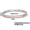 Copper K Gold Plated Rhodium Plated Inlay Lattice Zircon Bracelets