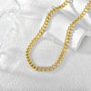 Copper 18K Gold Plated Zircon Rough Cuban Chain Necklace For Women With Geometric Styling