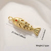 Copper 14K Goldplated Animal Koi Fish Jewelry Pendant For Bracelet Earrings Necklace Diy