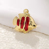 Copper 14K Goldplated Animal Koi Fish Jewelry Pendant For Bracelet Earrings Necklace Diy