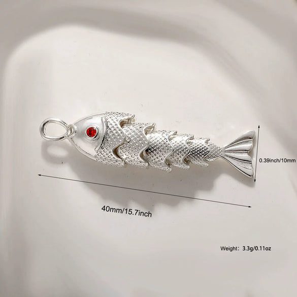 Copper 14K Goldplated Animal Koi Fish Jewelry Pendant For Bracelet Earrings Necklace Diy