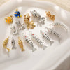 Copper 14K Goldplated Animal Koi Fish Jewelry Pendant For Bracelet Earrings Necklace Diy