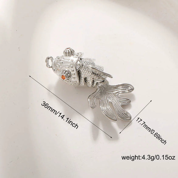 Copper 14K Goldplated Animal Koi Fish Jewelry Pendant For Bracelet Earrings Necklace Diy