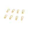 Copper 18K Goldplated Connecting Buckle Question Mark Hook Diy Handmade S Buckle Necklace Electroplated Versatile Minimalist